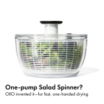 OXO Good Grips Salad Spinner | Lettuce Spinner | Fruit Washer | Fruit Washing Bowl with Strainer | Vegetable Cleaner | Salad Cleaner | Lettuce Washer | 6.22 Quart Capacity - Image 11