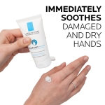 La Roche-Posay Cicaplast Hand Cream, Instant Relief Moisturizing Hand Lotion for Dry Hands, Shea Butter Lotion for Dry Cracked Hands, Non Greasy, Fragrance Free, 1.69 Fl Oz (Pack of 1) - Image 4