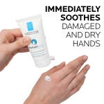 La Roche-Posay Cicaplast Hand Cream, Instant Relief Moisturizing Hand Lotion for Dry Hands, Shea Butter Lotion for Dry Cracked Hands, Non Greasy, Fragrance Free, 1.69 Fl Oz (Pack of 1) - Image 4