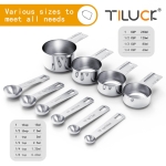 TILUCK Stainless Steel Measuring Cups & Spoons Set, Cups and Spoons,Kitchen Gadgets for Cooking & Baking (10) - Image 6