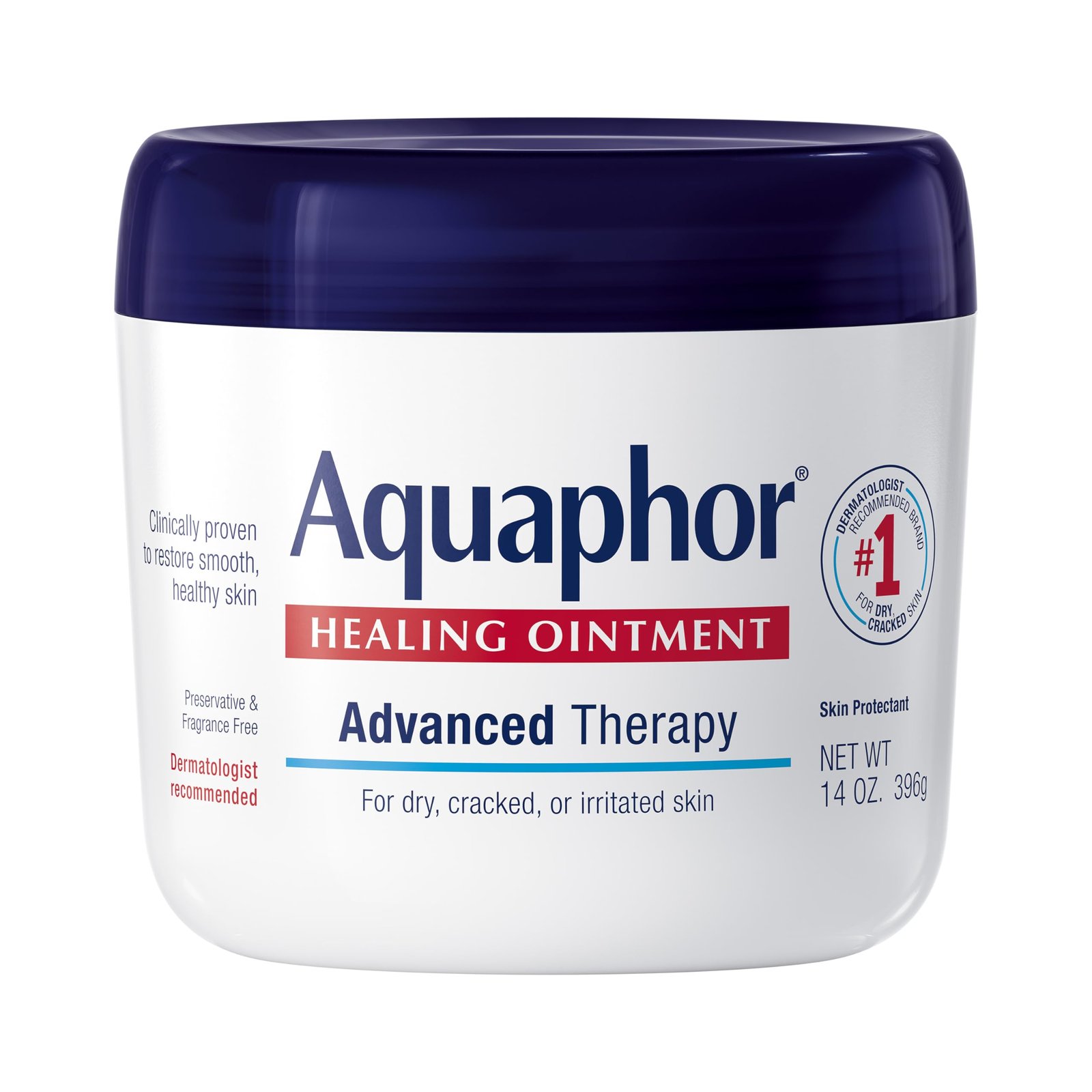 71N4rfIqxOL.jpg Aquaphor Healing Ointment, Advanced Therapy Skin Protectant, Multi-Purpose Healing Ointment and Body Moisturizer, For Dry, Cracked Skin, Minor Cuts and Burns, 14 Oz Jar - Image 1