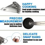 Measuring Spoons, Premium Heavy Duty Stainless Steel Measuring Spoons Cups Set, Small Tablespoon with Metric and US Measurements, Set of 6 for Measuring Dry and Liquid Ingredients - Image 7