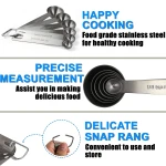 Measuring Spoons, Premium Heavy Duty Stainless Steel Measuring Spoons Cups Set, Small Tablespoon with Metric and US Measurements, Set of 6 for Measuring Dry and Liquid Ingredients - Image 7