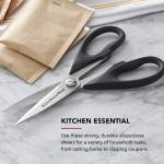 KitchenAid All Purpose Kitchen Shears with Protective Sheath Durable Stainless Steel Scissors, Dishwasher Safe, Soft Grip Comfort Handle, 8.72 Inch, Black - Image 13