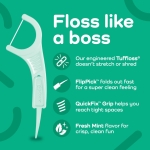 Plackers Micro Line Dental Floss Picks, Fold-Out FlipPick, Tuffloss, Easy Storage with Sure-Zip Seal, Fresh Mint Flavor, 150 Count - Image 6