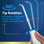 Waterpik Aquarius Water Flosser For Teeth Cleaning, Gums, Braces, Dental Care, Electric Power With 10 Settings, 7 Tips For Multiple Users And Needs, ADA Accepted, White WP-660, Packaging May Vary - Image 6