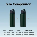 Owala FreeSip Insulated Stainless Steel Water Bottle with Straw, BPA-Free Sports Water Bottle, Great for Travel, 24 Oz, Lost Signal - Image 3