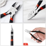 BOENFU 6 Inches Wire Cutters Heavy Duty Snips Flush Cut Side Cutters Pliers Metal Cutting Tool for Crafting, Floral, Artificial Flowers, Chicken Wire, Electrical, 1 Pack - Image 2