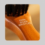 Goody Smoothing Hairbrush with Natural Boar Bristles for Frizz Control, Flyaway Control, Smooth Shiny Finish, Wooden Styling Brush for All Hair Types - Image 9