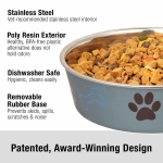 Loving Pets Bella Dog Bowls- Stainless Steel Dog & Cat Bowls - Spill Proof Dog Food Bowl, Cat Bowl, Puppy Essentials & Pet Supplies Great for Home & Travel (Medium 20-35 lbs, Blueberry) - Image 8