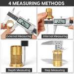 Digital Caliper Measuring Tool, 6 Inch Caliper Tool with Large LCD Screen, Easy Switch from Inch Millimeter Fraction, Stainless Steel Vernier Caliper Digital Micrometer for DIY/Household - Image 5