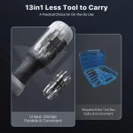 Wesdut 13-in-1 Ratchet Screwdriver Set Tool All in One, [Built to Last] Multi Screw Driver Set Kit, Flat Head, Philips, Torx, Hex, Square, Repair Kit, Man Gift Nut Driver - Image 3