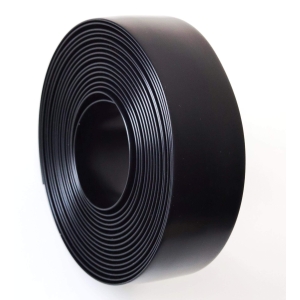 KOMORAX Black 2" Wide 20' Length Chair Vinyl Strap Strapping for Patio Lawn Garden Outdoor Furniture Matte Finish Color