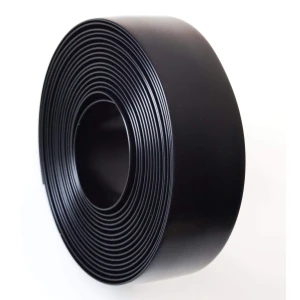 KOMORAX Black 2" Wide 20' Length Chair Vinyl Strap Strapping for Patio Lawn Garden Outdoor Furniture Matte Finish Color