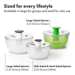OXO Good Grips Salad Spinner | Lettuce Spinner | Fruit Washer | Fruit Washing Bowl with Strainer | Vegetable Cleaner | Salad Cleaner | Lettuce Washer | 6.22 Quart Capacity - Image 4
