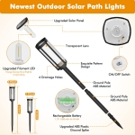 COXSENI Solar Pathway Lights Outdoor 8 Pack, Bright Solar Path Light Outside Waterproof, Solar Garden Decorative Solar Powered Landscape Lights for Walkway Driveway Lawn Patio Sidewalk Yard Decor - Image 5
