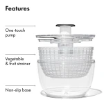 OXO Good Grips Salad Spinner | Lettuce Spinner | Fruit Washer | Fruit Washing Bowl with Strainer | Vegetable Cleaner | Salad Cleaner | Lettuce Washer | 6.22 Quart Capacity - Image 5