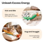 Potaroma Cat Toys Saury Fish, 3 Pack, Catnip Crinkle Sound, Soft and Durable, Interactive Kitten Kicker for Indoor Kitty Exercise 9.4 Inches for All Breeds - Image 2