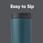 Owala SmoothSip Slider Insulated Stainless Steel Coffee Tumbler, Reusable Iced Coffee Cup, Hot Coffee Travel Mug, BPA Free 20 oz, Grey/Blue (High Dive) - Image 5