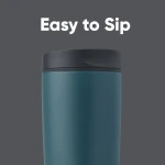 Owala SmoothSip Slider Insulated Stainless Steel Coffee Tumbler, Reusable Iced Coffee Cup, Hot Coffee Travel Mug, BPA Free 20 oz, Grey/Blue (High Dive) - Image 5