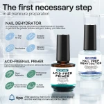 Morovan Professional Natural Nail Prep Dehydrate and Acid-Free Primer, Dehydrator for Acrylic and Gel Nail Polish, Non Acid Primer for UV Gels Fast Dry Superior Bonding Agent Gift Box Set - Image 6