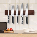 HOSHANHO Magnetic Knife Strips, Magnetic Knife Holder for Wall 16 Inch, Acacia Wood Knife Magnetic Strip Use as Knife Bar, Knife Holder for Kitchen Utensil Organizer - Image 4