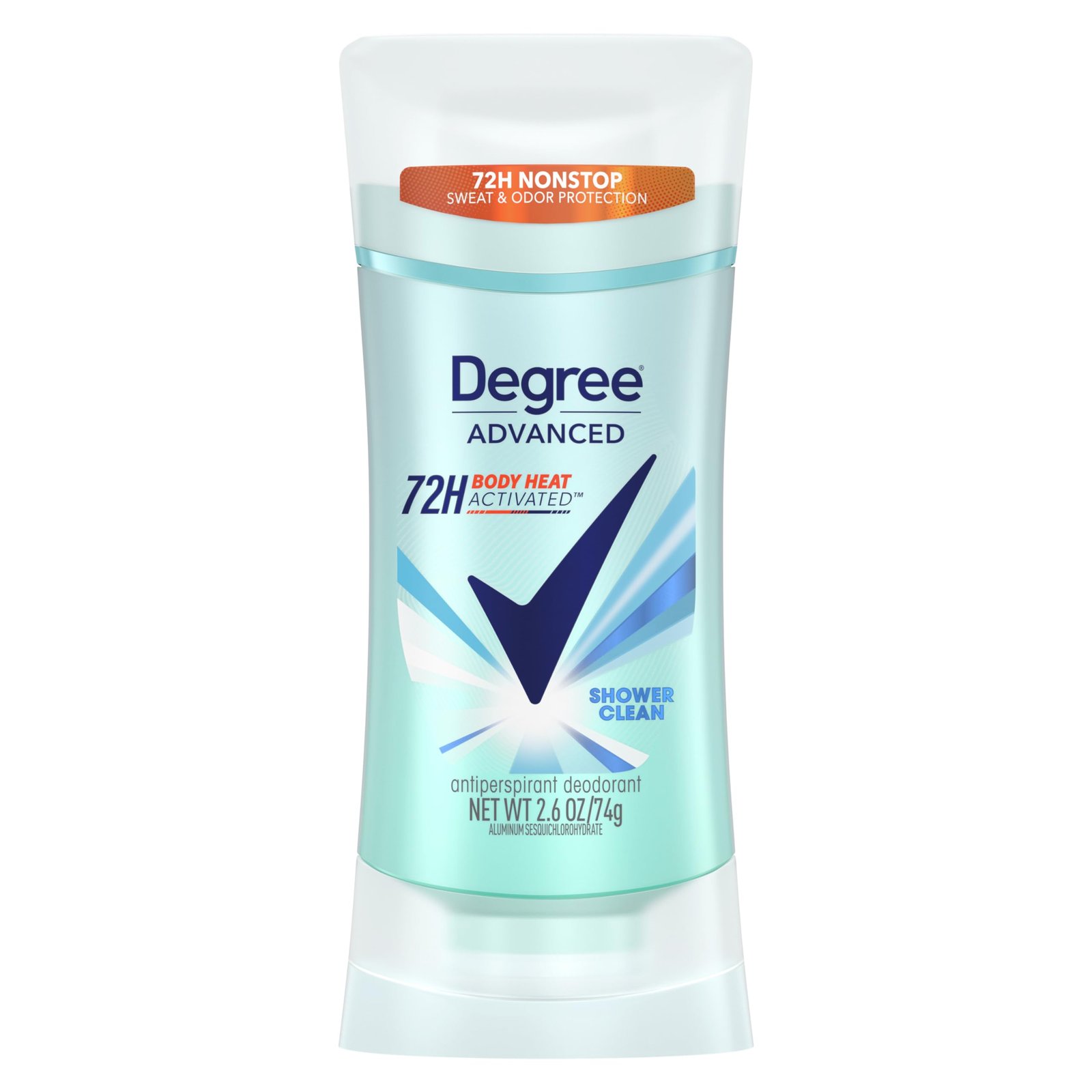 71iU32Mun6L.jpg Degree Advanced Protection Antiperspirant Deodorant Shower Clean for 72-Hour Sweat & Odor Control for Women, with Body Heat Activated Technology, 2.6 oz - Image 1