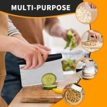 ALLTOP Bench Scraper & Chopper for Kitchen - Ideal Baking Essential Utensil,Stainless Steel Pastry/Dough/Food Cutter Tool for Cake Pizza Bread,Cooking - 1 Pack,Black - Image 2