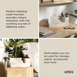 Umbra Stream Water Fountain for Tabletop Desktop - Soothing and Calming Zen for Bedroom or Office, Sand - Image 4