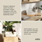 Umbra Stream Water Fountain for Tabletop Desktop - Soothing and Calming Zen for Bedroom or Office, Sand - Image 4