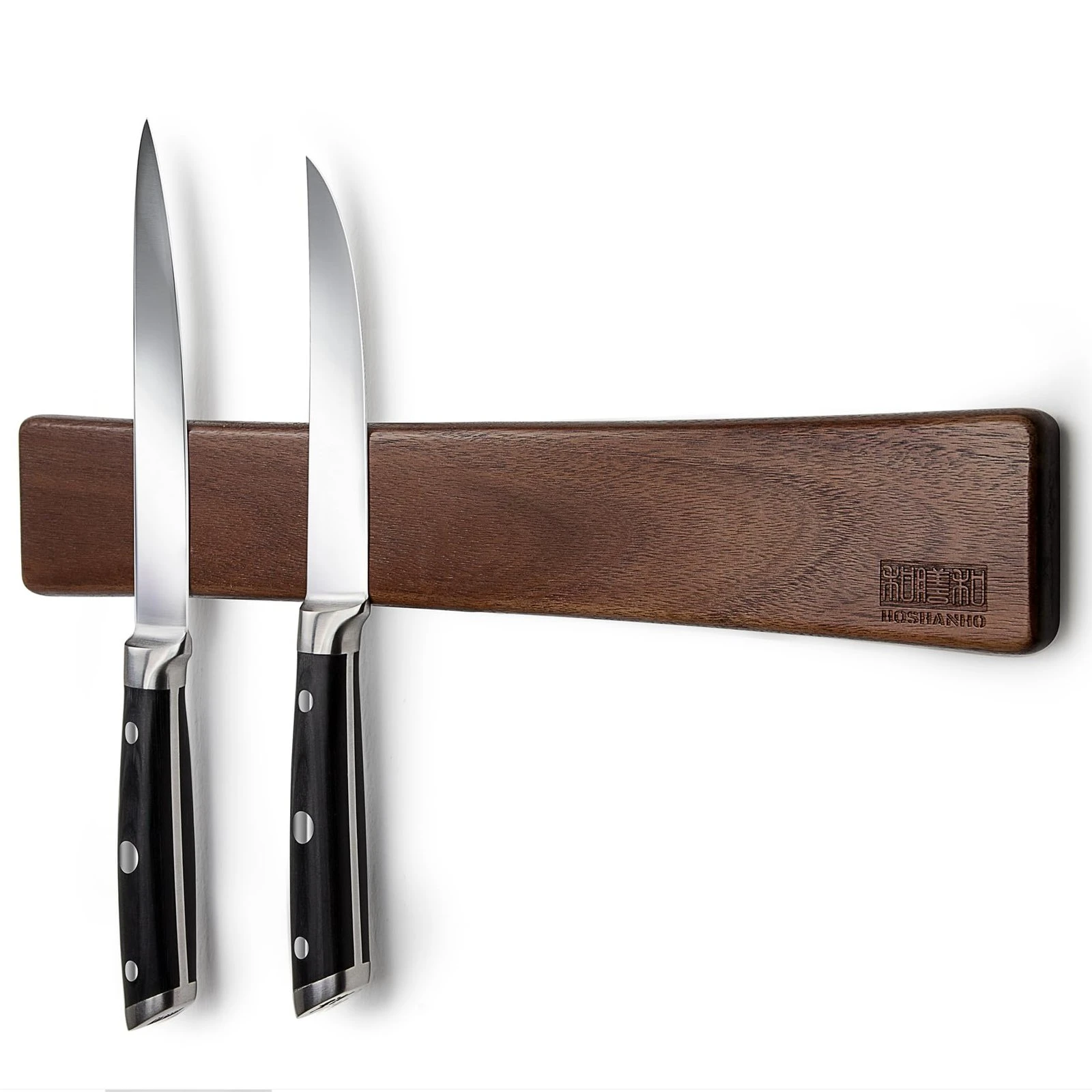 71perch8MVL.jpg HOSHANHO Magnetic Knife Strips, Magnetic Knife Holder for Wall 16 Inch, Acacia Wood Knife Magnetic Strip Use as Knife Bar, Knife Holder for Kitchen Utensil Organizer - Image 1
