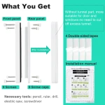 Thin Cat Door for Windows, Pet Doors and Sliding Door, Safety Pet Door with 4 Way Lock, Weatherproof Cat Flap for Thin Door and Wall(Medium, Outer Size 7.76 * 7.5 * 0.78in) - Image 7