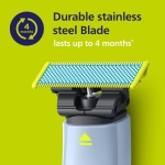 Philips Norelco OneBlade Anti Friction Blade, Genuine Replacement Blade for OneBlade Electric Shaver and Trimmer, Durable Stainless Steel, Trim, Edge and Shave, 2 Pack, QP225/80 - Image 2