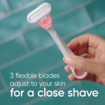 Gillette Venus Sensitive Women's Disposable Razors - Single Package of 3 Razors - Image 8