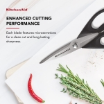 KitchenAid All Purpose Kitchen Shears with Protective Sheath Durable Stainless Steel Scissors, Dishwasher Safe, Soft Grip Comfort Handle, 8.72 Inch, Black - Image 11