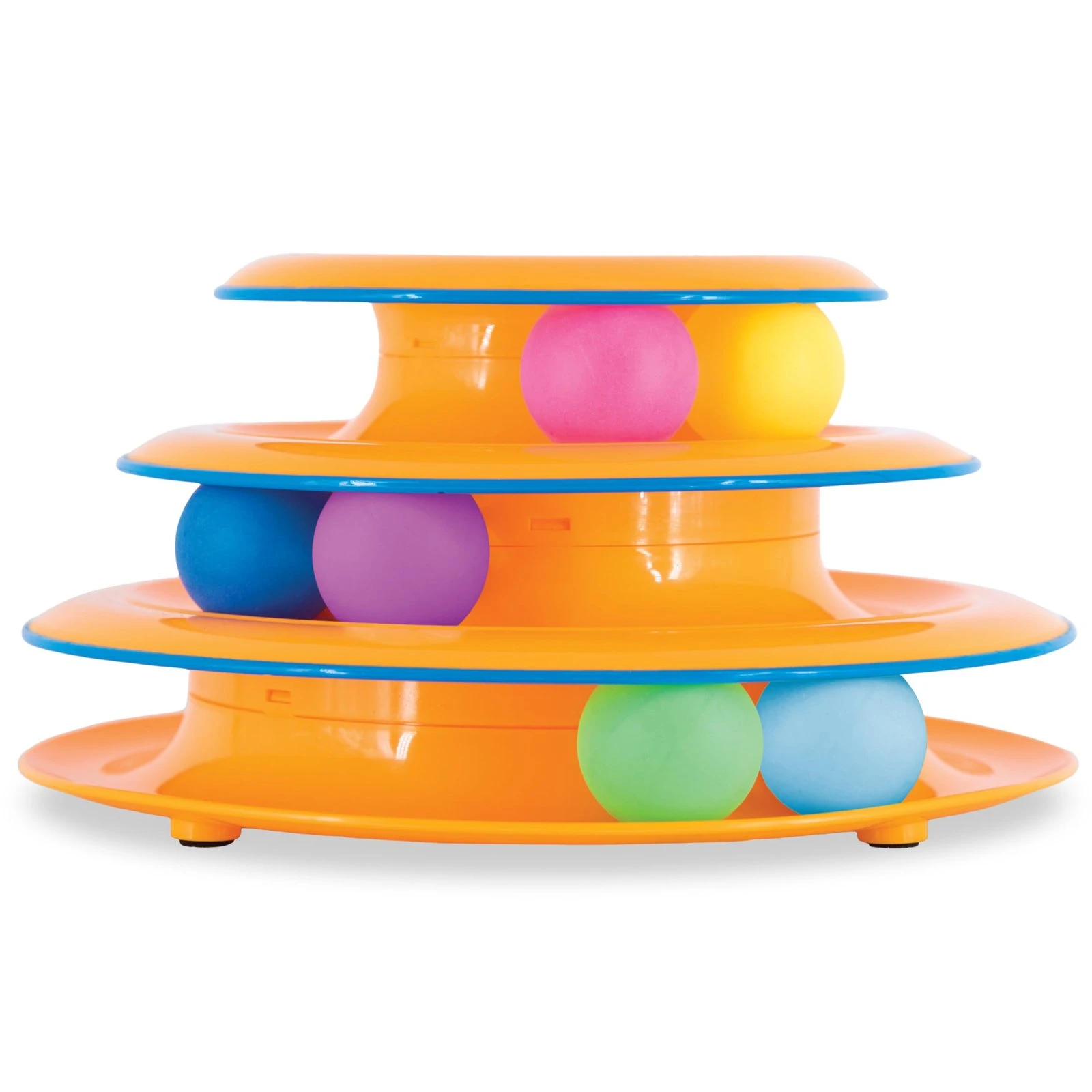 71u76GmimqL.jpg Catstages Tower of Tracks Cat Toy – 3-Level Track Tower with 6 Balls, Interactive Cat Toy for Indoor Enrichment - Image 1