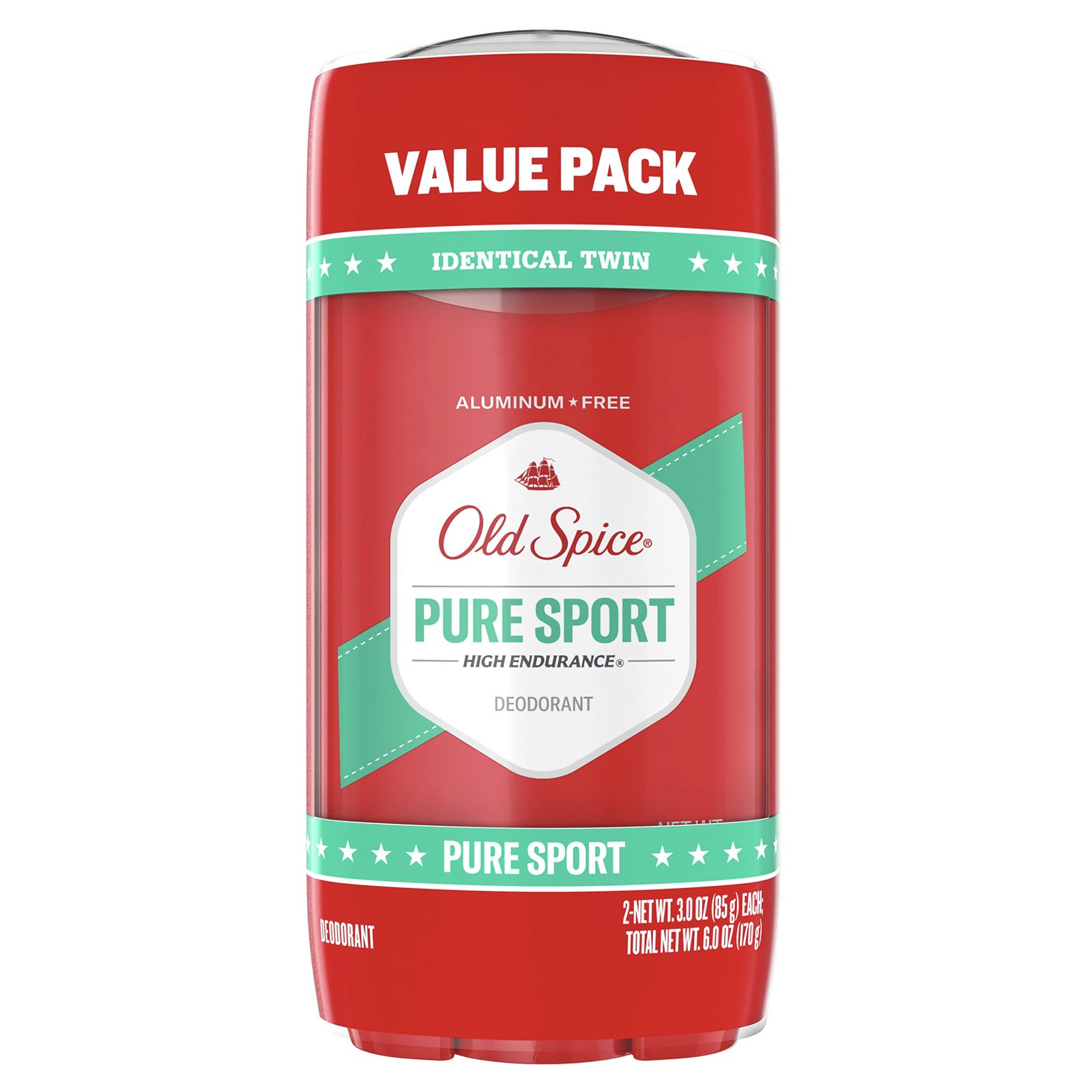 71v-wefwtWL.jpg Old Spice Aluminum Free Deodorant For Men, High Endurance, 24/7 Sweat Defense & Odor Protection, 24/7 Freshness & Lasting Scent, Pure Sport Scent, 3.0 oz (Pack of 2) - Image 1