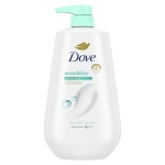 Dove Body Wash with Pump Sensitive Skin For 24hr Lotion-Soft Skin Moisturizing Skin Cleanser Gentle Hypoallergenic Formula with No Sulfates No Parabens 30.6 oz