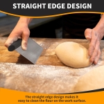 ALLTOP Bench Scraper & Chopper for Kitchen - Ideal Baking Essential Utensil,Stainless Steel Pastry/Dough/Food Cutter Tool for Cake Pizza Bread,Cooking - 1 Pack,Black - Image 4