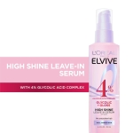 L'Oreal Paris Elvive Glycolic + Gloss High Shine Leave-In Hair Serum, Smooths Dull, Porous Hair Into High-Shine, Glossy Hair, 4.4 Fl Oz - Image 9