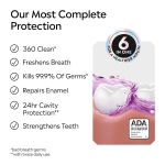Listerine Total Care Intense Anticavity Fluoride Mouthwash, 6 Benefits in 1 Oral Rinse Helps Kill 99% of Bad Breath Germs, Prevents Cavities, Provides 360 Clean*, ADA-Accepted, Intense Mint, 1 L - Image 6