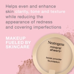 Neutrogena Mineral Sheers Lightweight Loose Powder Makeup Foundation with Vitamins A, C, & E, Sheer to Medium Buildable Coverage, Skin Tone Enhancer, Face Redness Reducer, Nude 40,.19 oz - Image 4