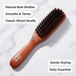 Goody Smoothing Hairbrush with Natural Boar Bristles for Frizz Control, Flyaway Control, Smooth Shiny Finish, Wooden Styling Brush for All Hair Types - Image 7