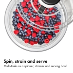 OXO Good Grips Salad Spinner | Lettuce Spinner | Fruit Washer | Fruit Washing Bowl with Strainer | Vegetable Cleaner | Salad Cleaner | Lettuce Washer | 6.22 Quart Capacity - Image 7