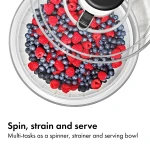 OXO Good Grips Salad Spinner | Lettuce Spinner | Fruit Washer | Fruit Washing Bowl with Strainer | Vegetable Cleaner | Salad Cleaner | Lettuce Washer | 6.22 Quart Capacity - Image 7