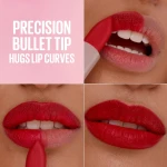MAYBELLINE Serum Lipstick, Hydrating Lip Makeup with 8HRs of Lip Plumping Moisture with Hyaluronic Acid + Oil Blend, Wild Card (Midtone Red Matte) - Image 6