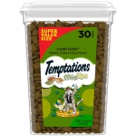 Temptations Cat Treats, Classic Crunchy and Soft Cat Treats, Catnip Fever Flavor, Catnip Treats, 30 oz. Tub