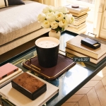 Preston Lane Mayfair Decorative Tray – Vegan Leather with Woven Texture, Brushed Brass Handles – Serving, Dresser & Coffee Table Tray, Espresso - Image 3