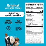 Original Mini Jerky Beef Sticks by Country Archer, 100% Grass-Fed, Gluten Free, High Protein Snacks, 5 Ounce, 28 Count - Image 4