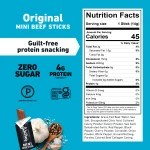 Original Mini Jerky Beef Sticks by Country Archer, 100% Grass-Fed, Gluten Free, High Protein Snacks, 5 Ounce, 28 Count - Image 4